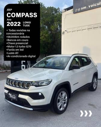 JEEP COMPASS 1.3 T270 TURBO FLEX LONGITUDE AT6